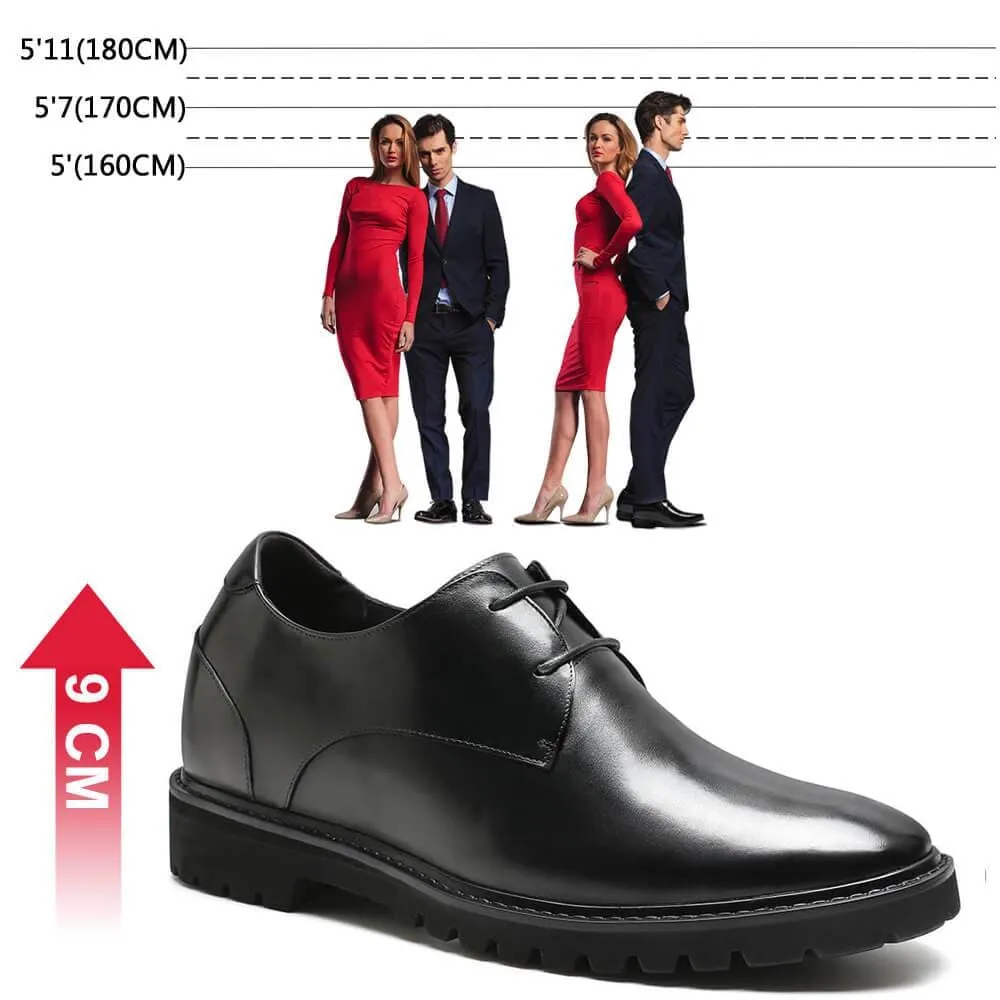 9 CM / 3.54 Inches Taller - CMR CHAMARIPA Elevator Shoes Derby Business Shoes