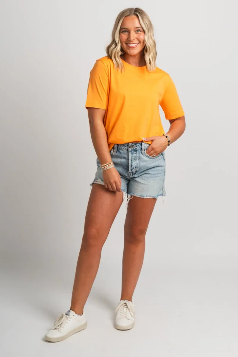 Basic short sleeve top orange