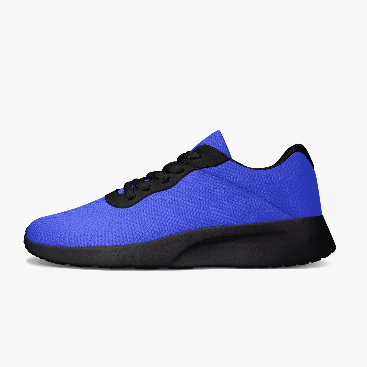 Blue Purple Meshed Unisex Kicks, Soft Solid Color Best Lifestyle Unisex Casual Designer Mesh Running Shoes With Black Soles