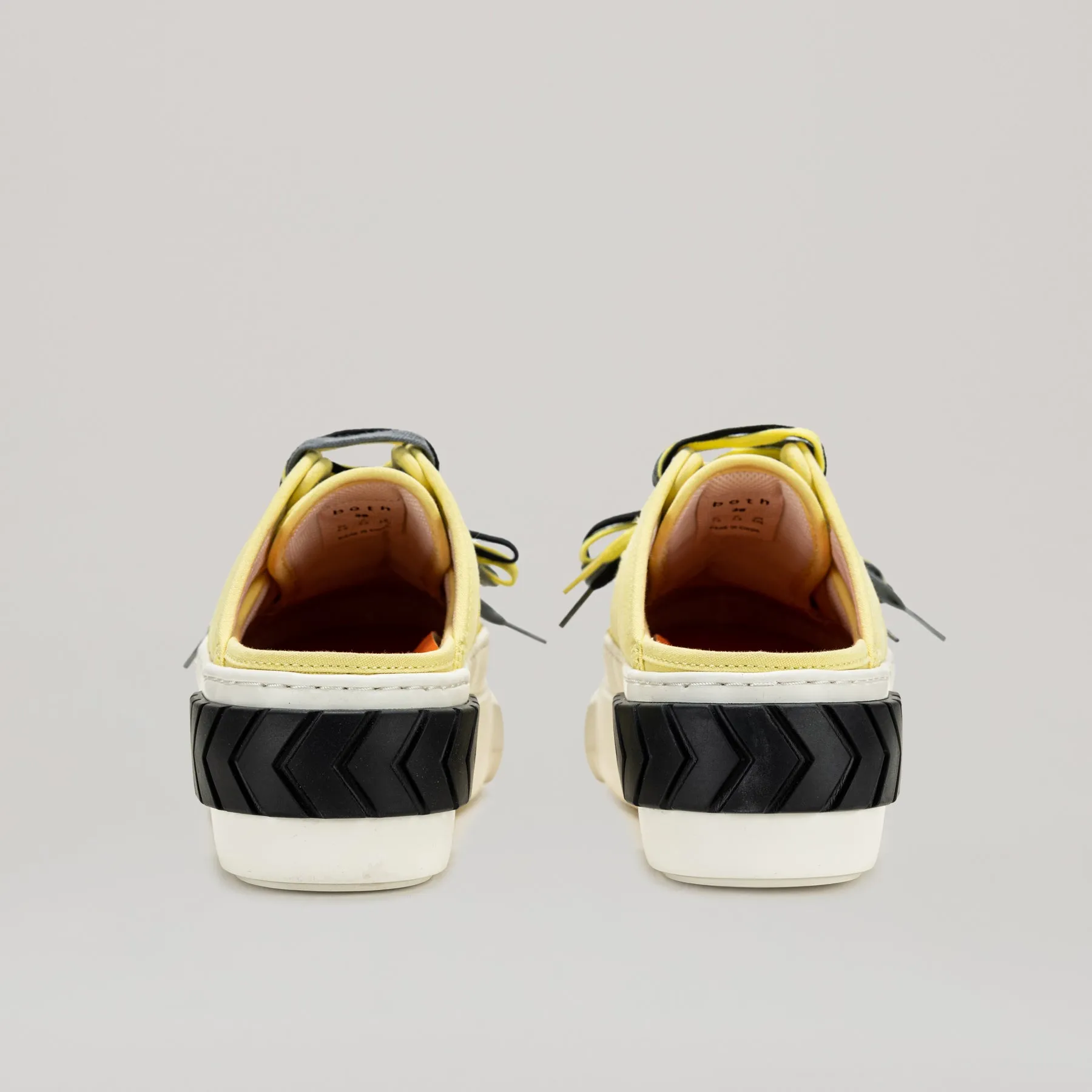 both - TYRES PLATFORM MULTI-LACED MULES-BLACK/YELLOW