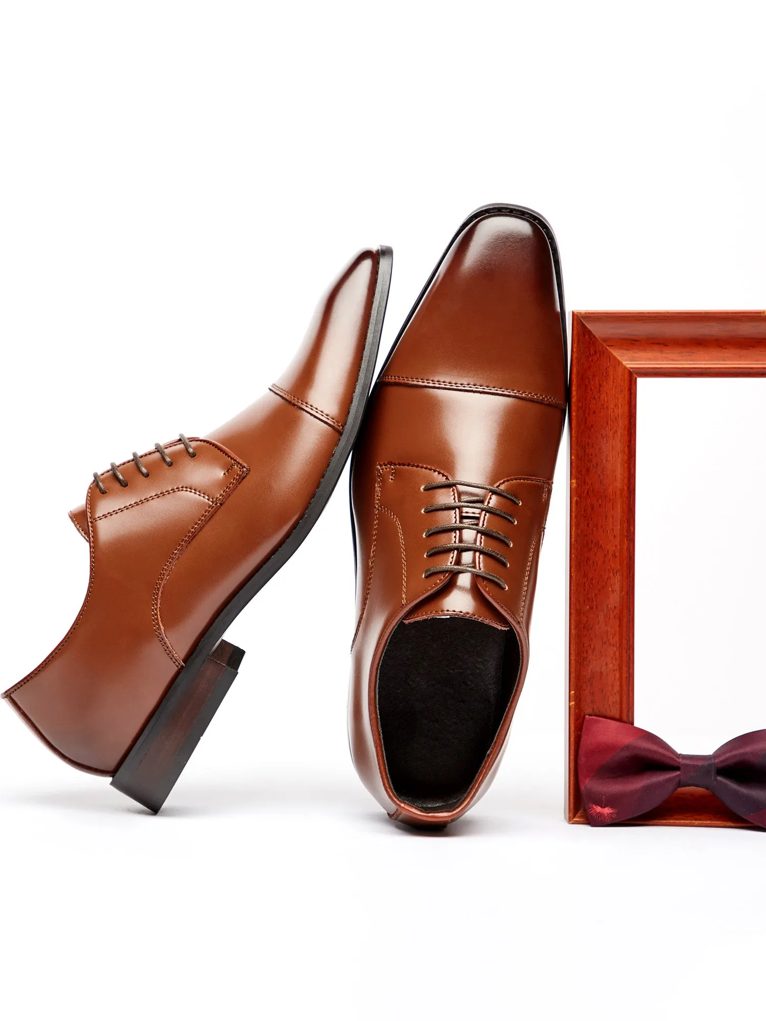 Cap Toe Monk Strap Formal Leather Shoes