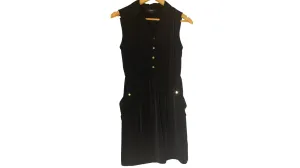 Classic Black Sleeveless Button-Up Romper