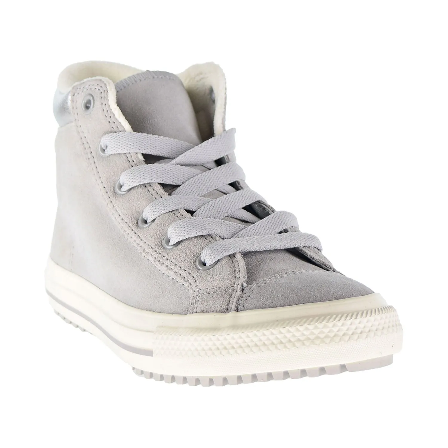 Converse Chuck Taylor All Star PC Boot Hi Kids' Shoes Ash Grey-Pure Silver