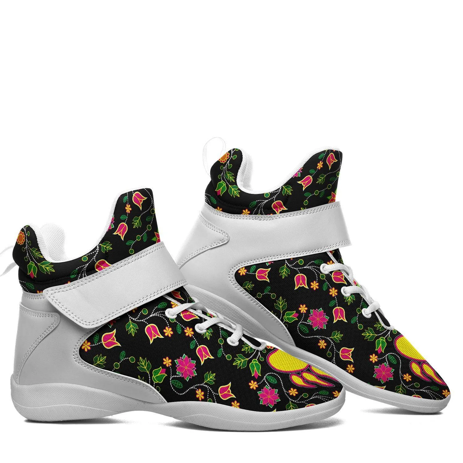 Floral Bearpaw Ipottaa Basketball / Sport High Top Shoes - White Sole