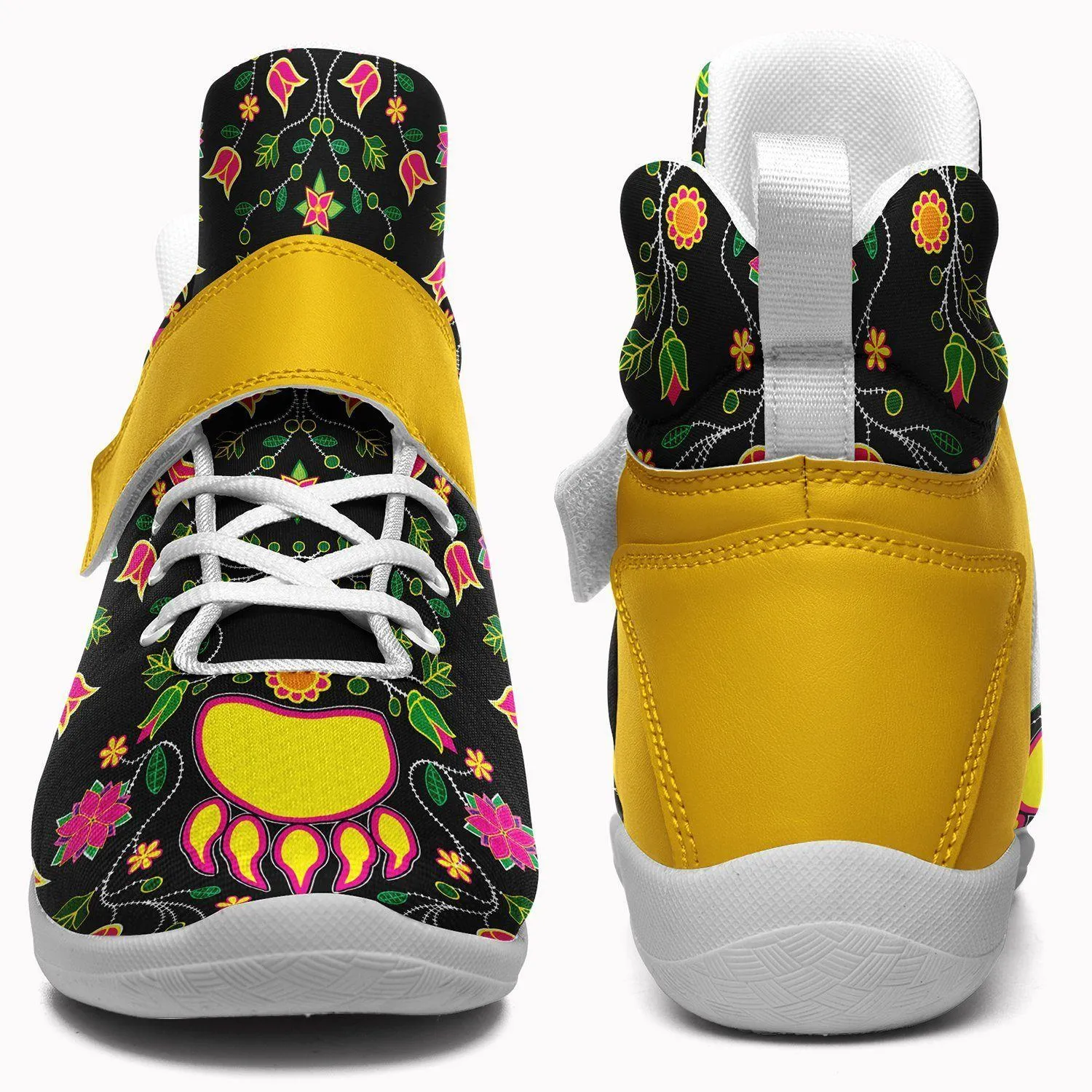 Floral Bearpaw Ipottaa Basketball / Sport High Top Shoes - White Sole