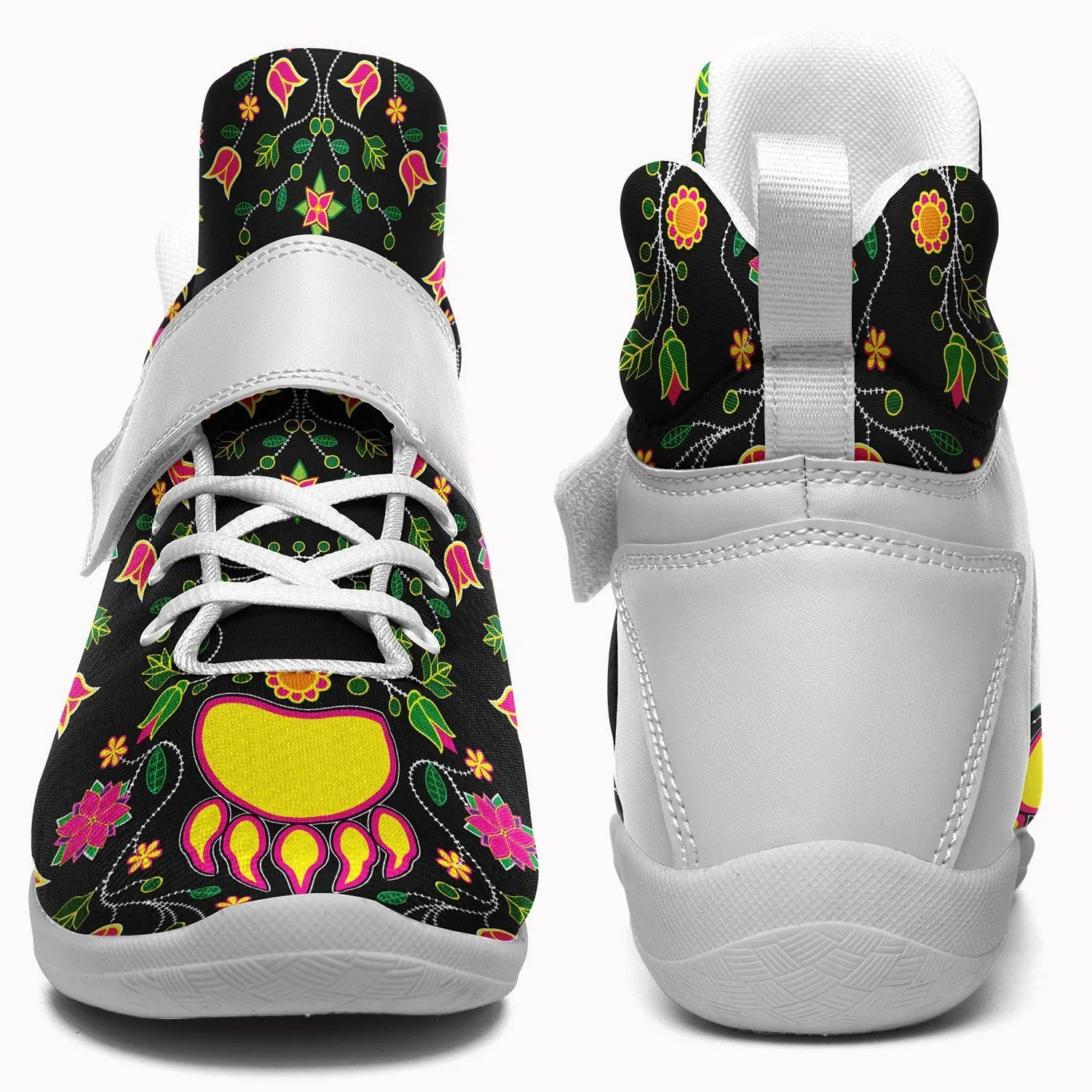 Floral Bearpaw Ipottaa Basketball / Sport High Top Shoes - White Sole