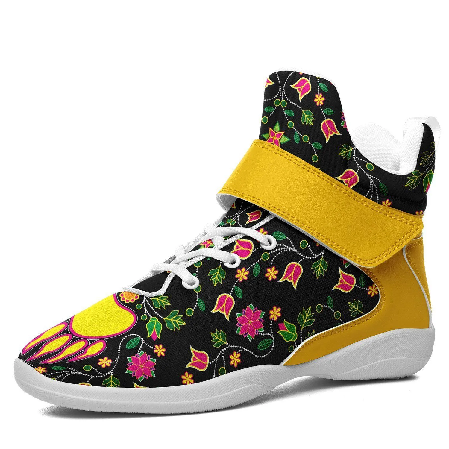 Floral Bearpaw Ipottaa Basketball / Sport High Top Shoes - White Sole