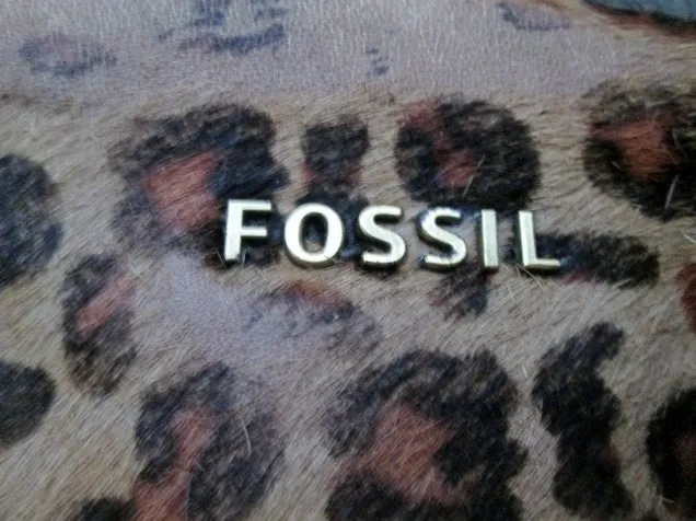 FOSSIL Bag Cheetah LEOPARD FUR Satchel Tote Distressed Animal Print