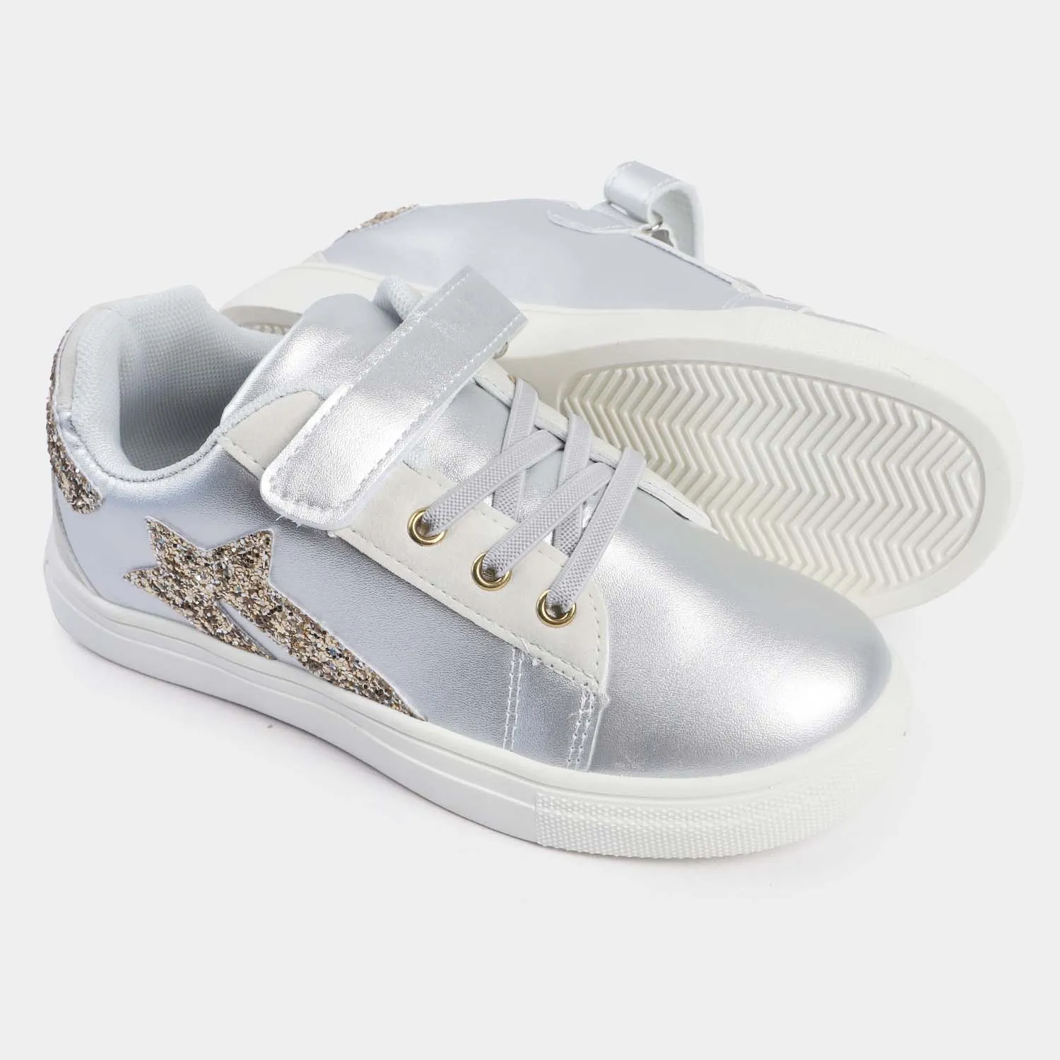 Girls Sneakers 24-101-SILVER