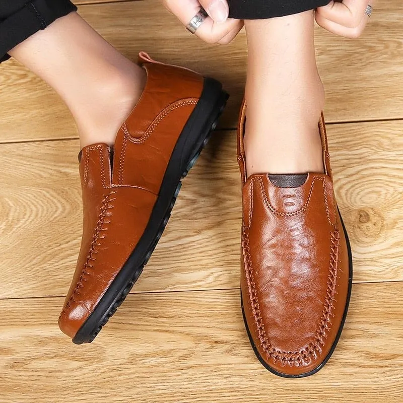 High Quality Genuine Leather Shoes Men Casual Moccasins