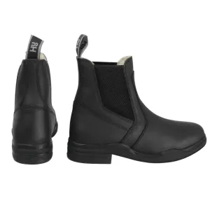 Hy Fleece Lined Wax Leather Zip Jodhpur Boots