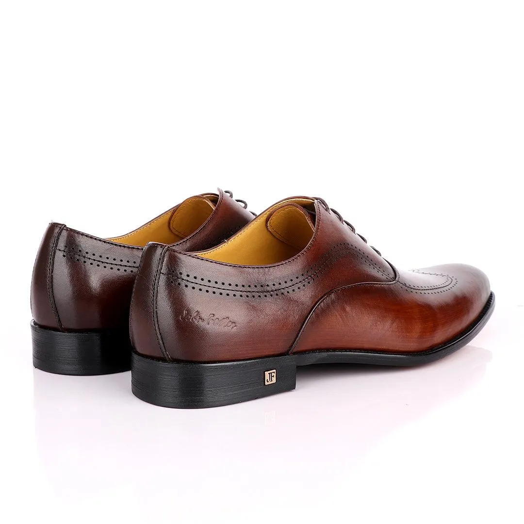 John Foster Brown Derby Lace Up Brogues Shoes