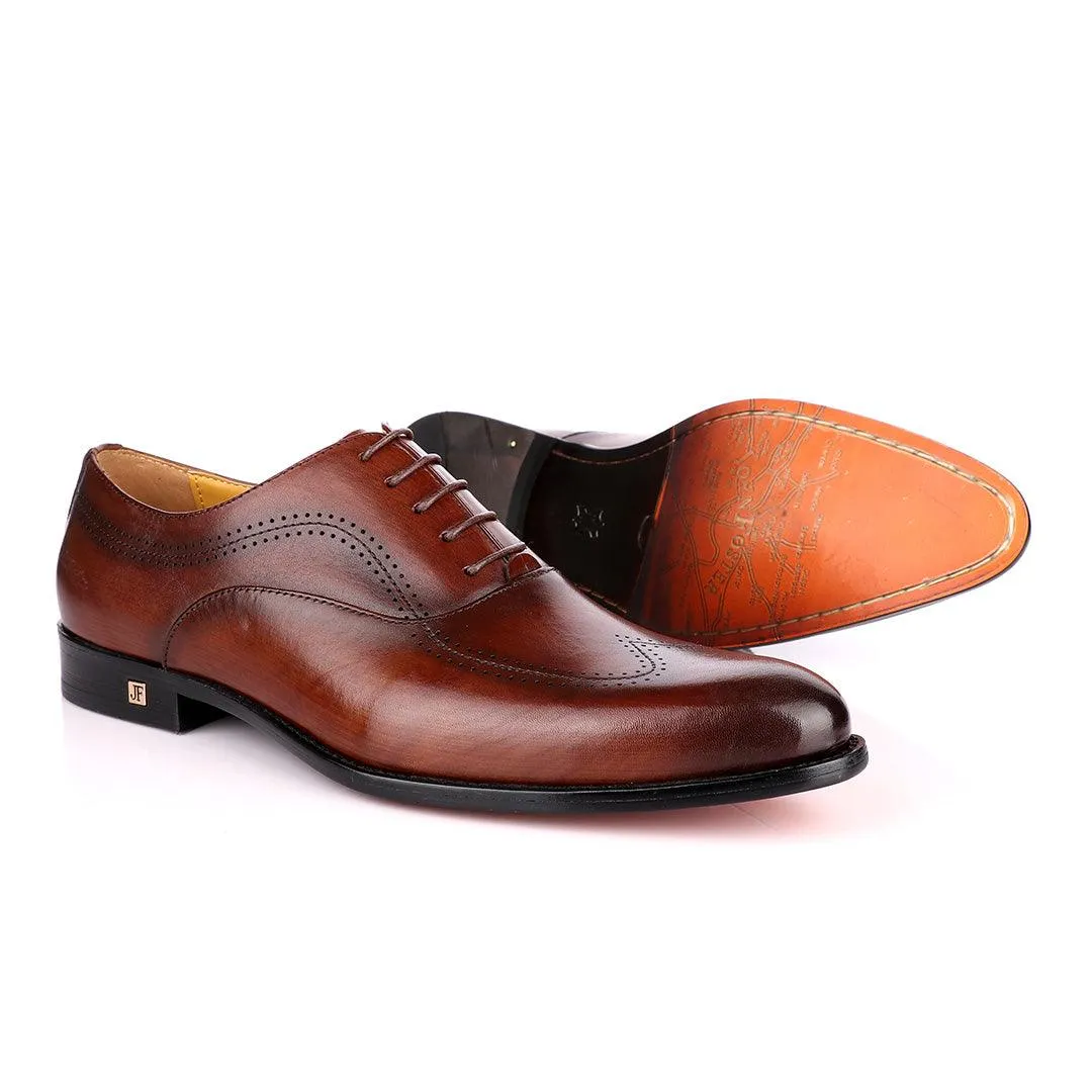 John Foster Brown Derby Lace Up Brogues Shoes