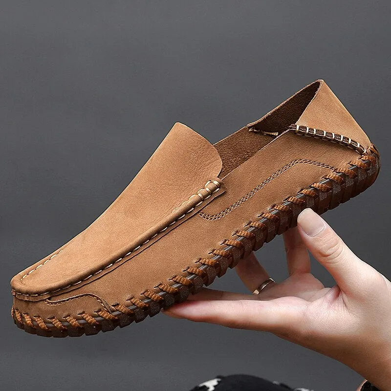 Leather Breathable Outdoor Men Loafers