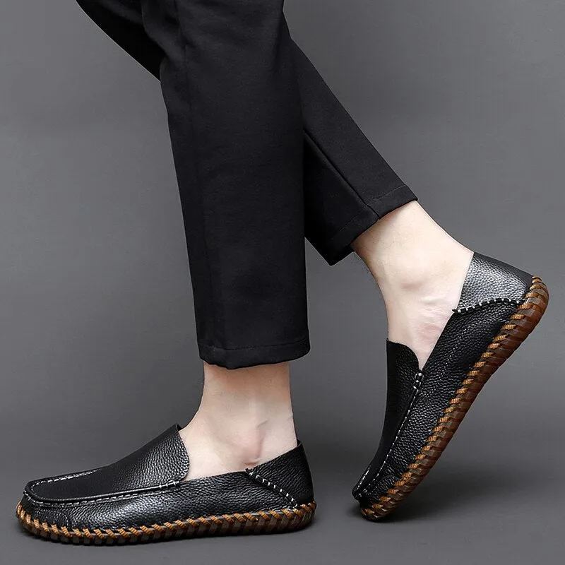 Leather Breathable Outdoor Men Loafers