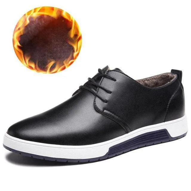 Luxury Brand PU Leather Men Trendy Flat Shoes