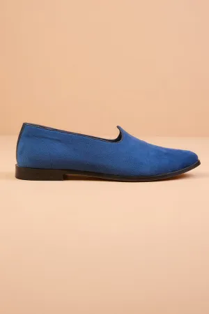 Medium Blue Velvet Mojari