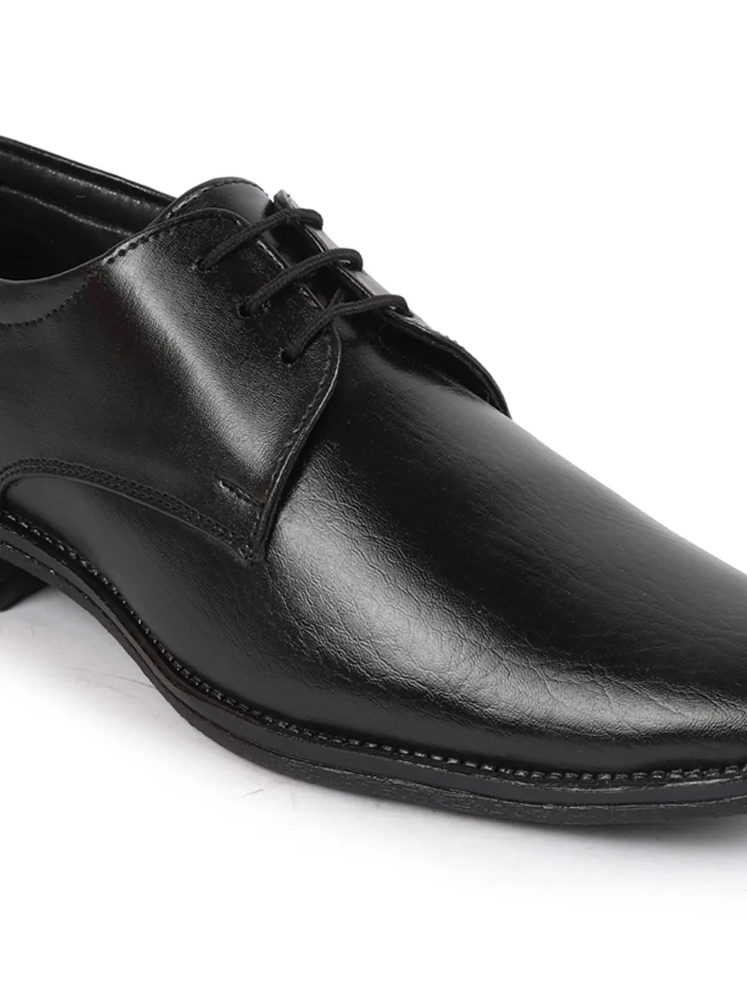 Men Black Formal Office Work Lace Up Derby Shoes