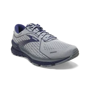 Men's Brooks Adrenaline GTS 21 Color: Grey/Tradewinds/Deep Cobalt 1103491D006