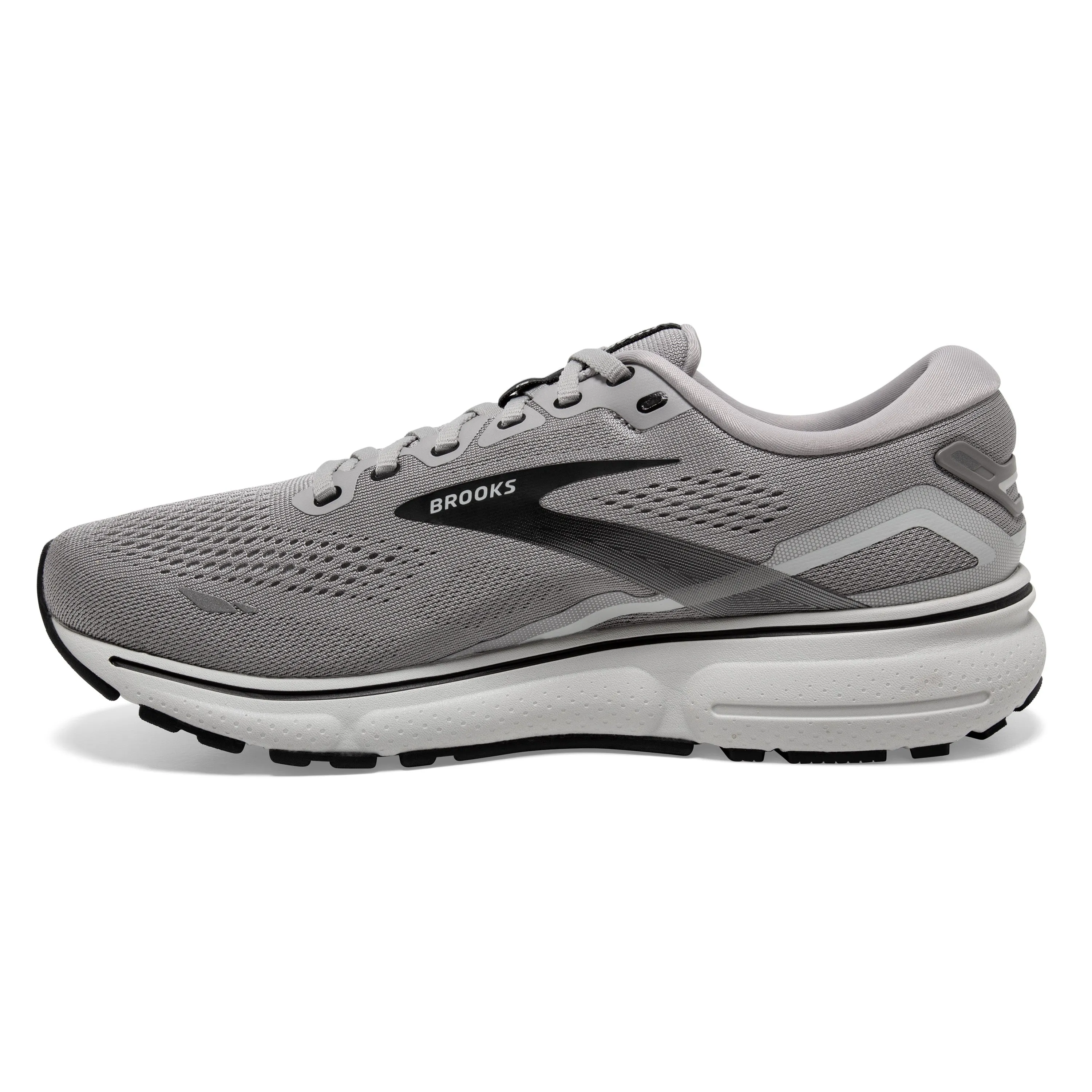 Men's Brooks Ghost 15 1103934E098 Color: Alloy/Oyster/Black (EXTRA WIDE WIDTH)