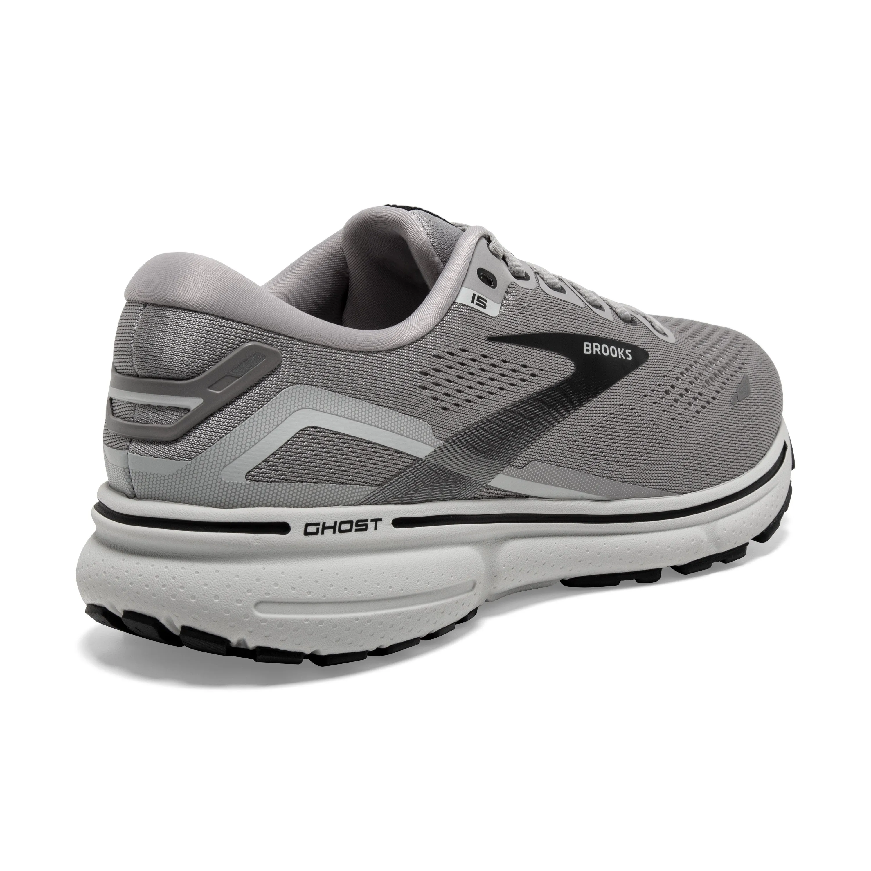 Men's Brooks Ghost 15 1103934E098 Color: Alloy/Oyster/Black (EXTRA WIDE WIDTH)