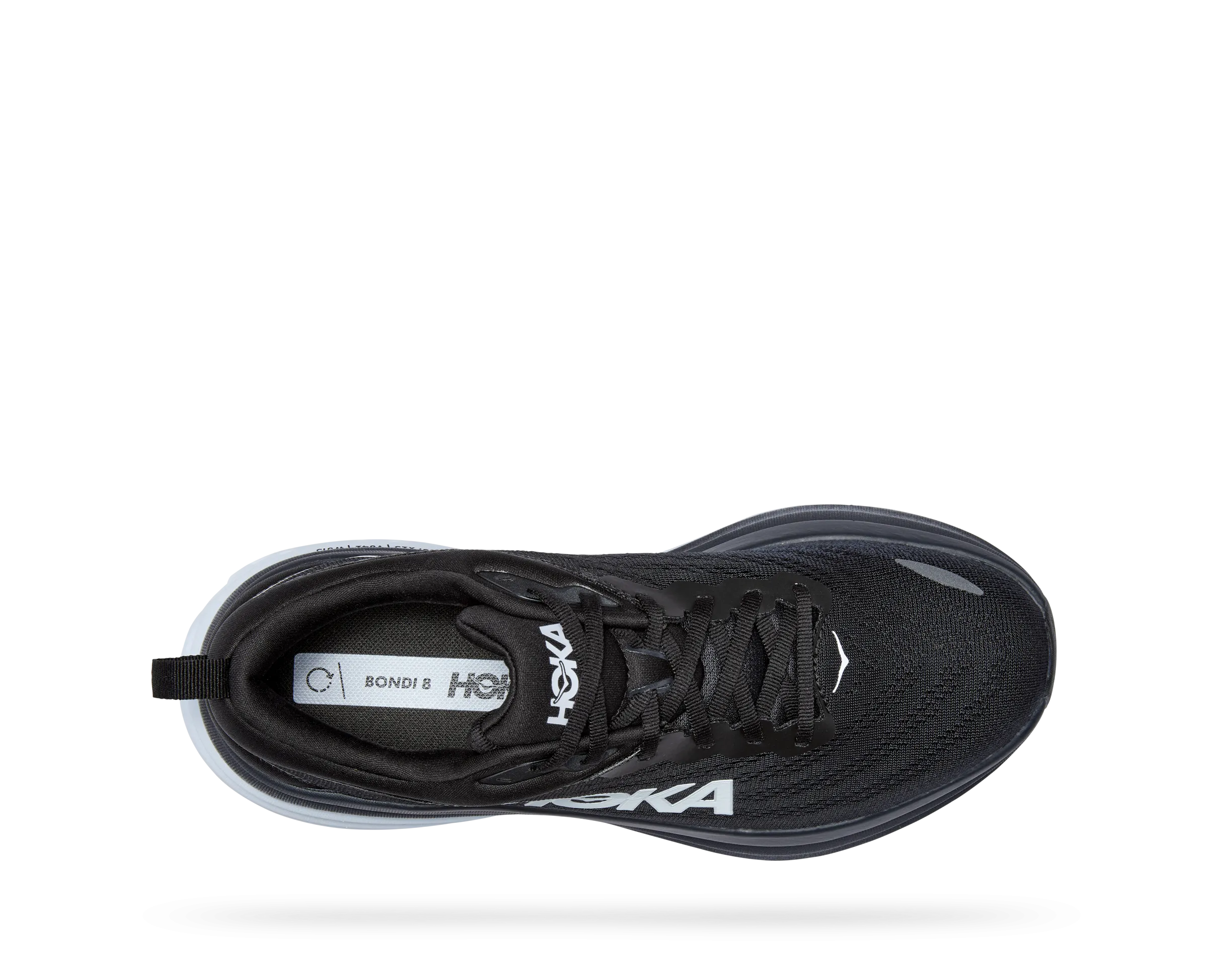 Men's Hoka Bondi 8 Color: Black / White