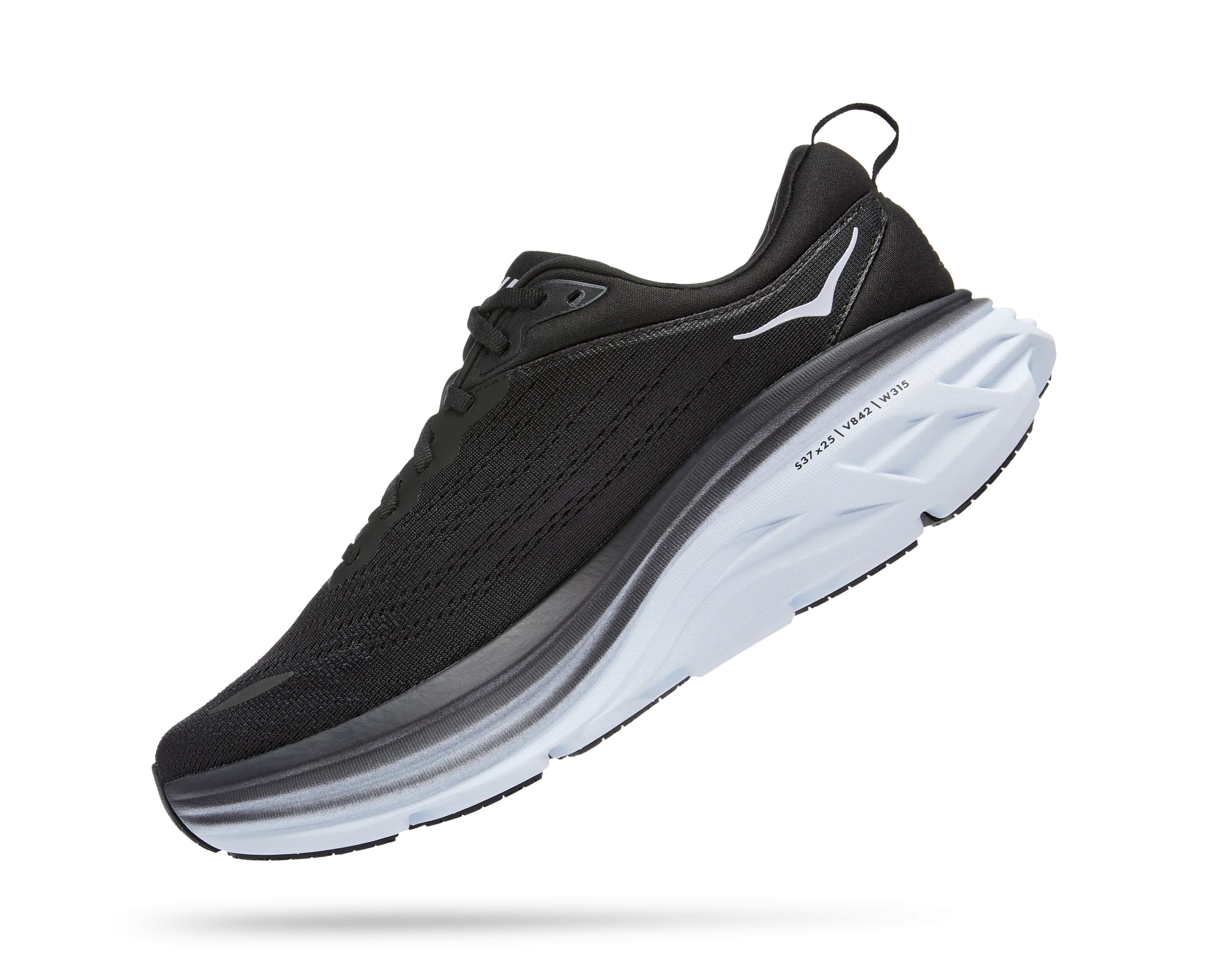 Men's Hoka Bondi 8 Color: Black / White