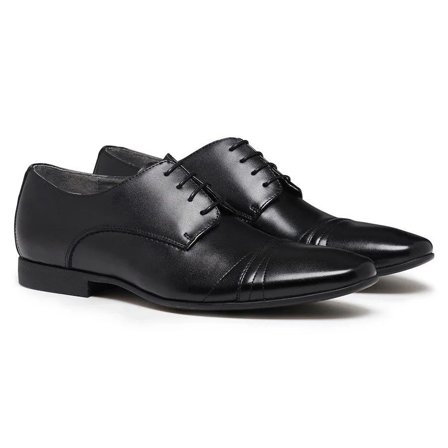 Mens Julius Marlow Yankee Black Leather Lace Up Work Dress Formal Shoes