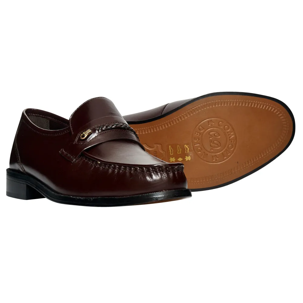 Mens Leather Formal Casual Shoes- Bartan-2_Burgundy