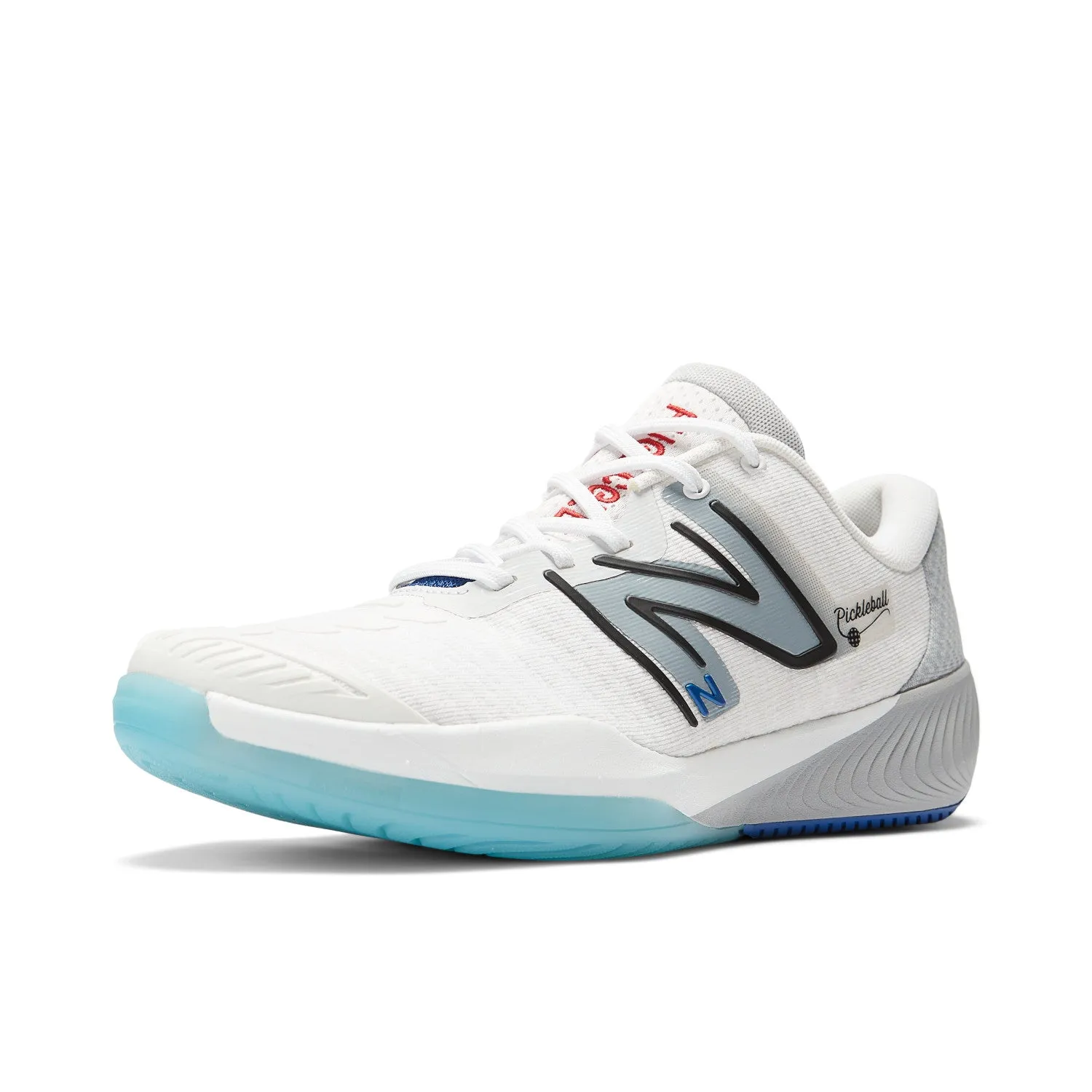 Men's New Balance FuelCell 996v5 Pickleball Color: White with Grey & Team Royal