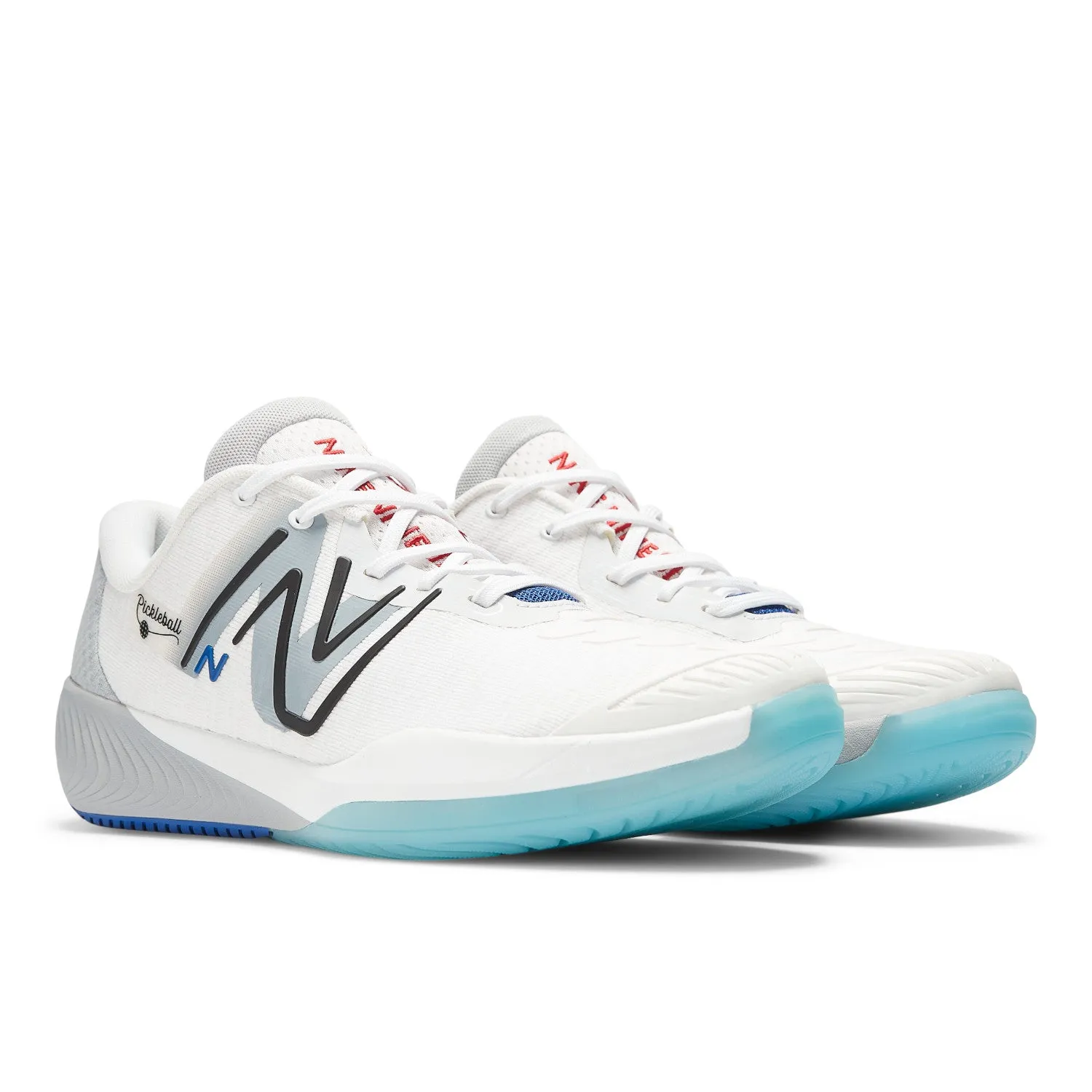 Men's New Balance FuelCell 996v5 Pickleball Color: White with Grey & Team Royal