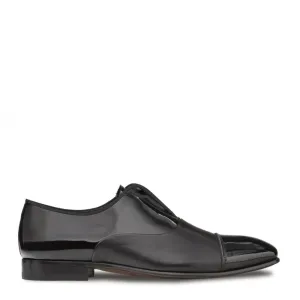 Mezlan Mens Shoes Black Patent / Calf Skin Leather Formal Slip On Loafers