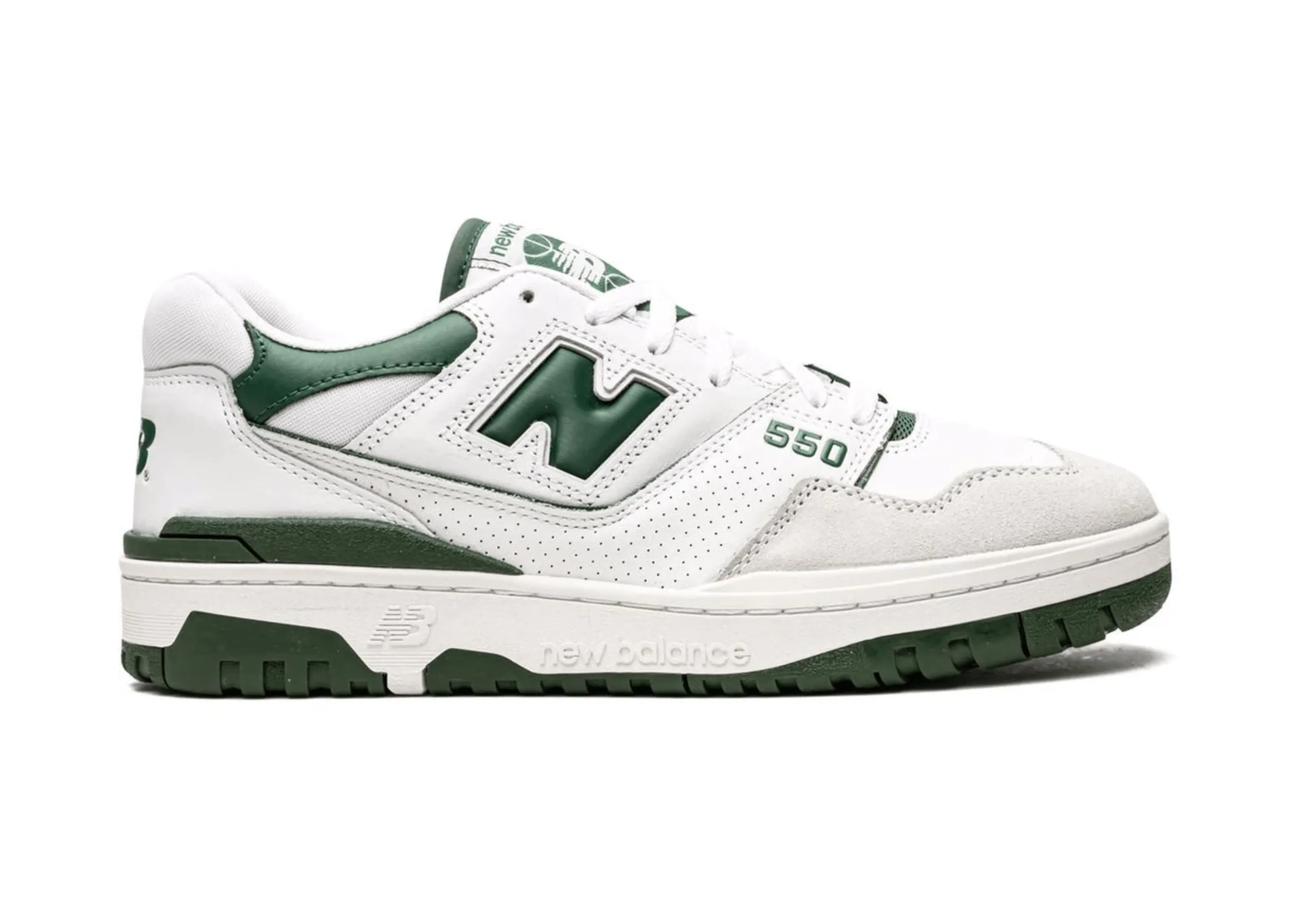 New Balance 550 White Forest Green