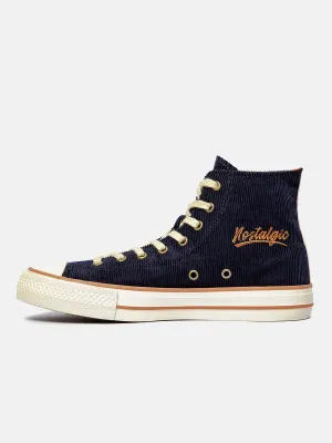 Nostalgic Corduroy High-top Canvas Shoes