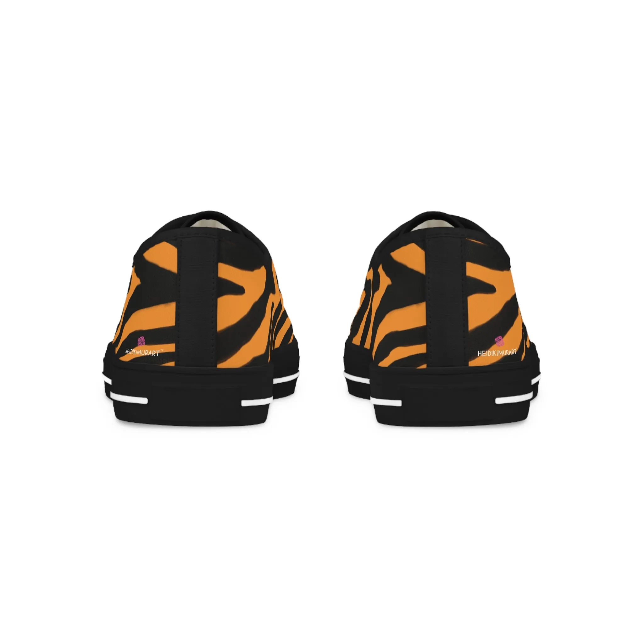 Orange Zebra Print Men's Sneakers, Best Low Tops Designer Men's Low Top Sneakers (US Size: 5-14)