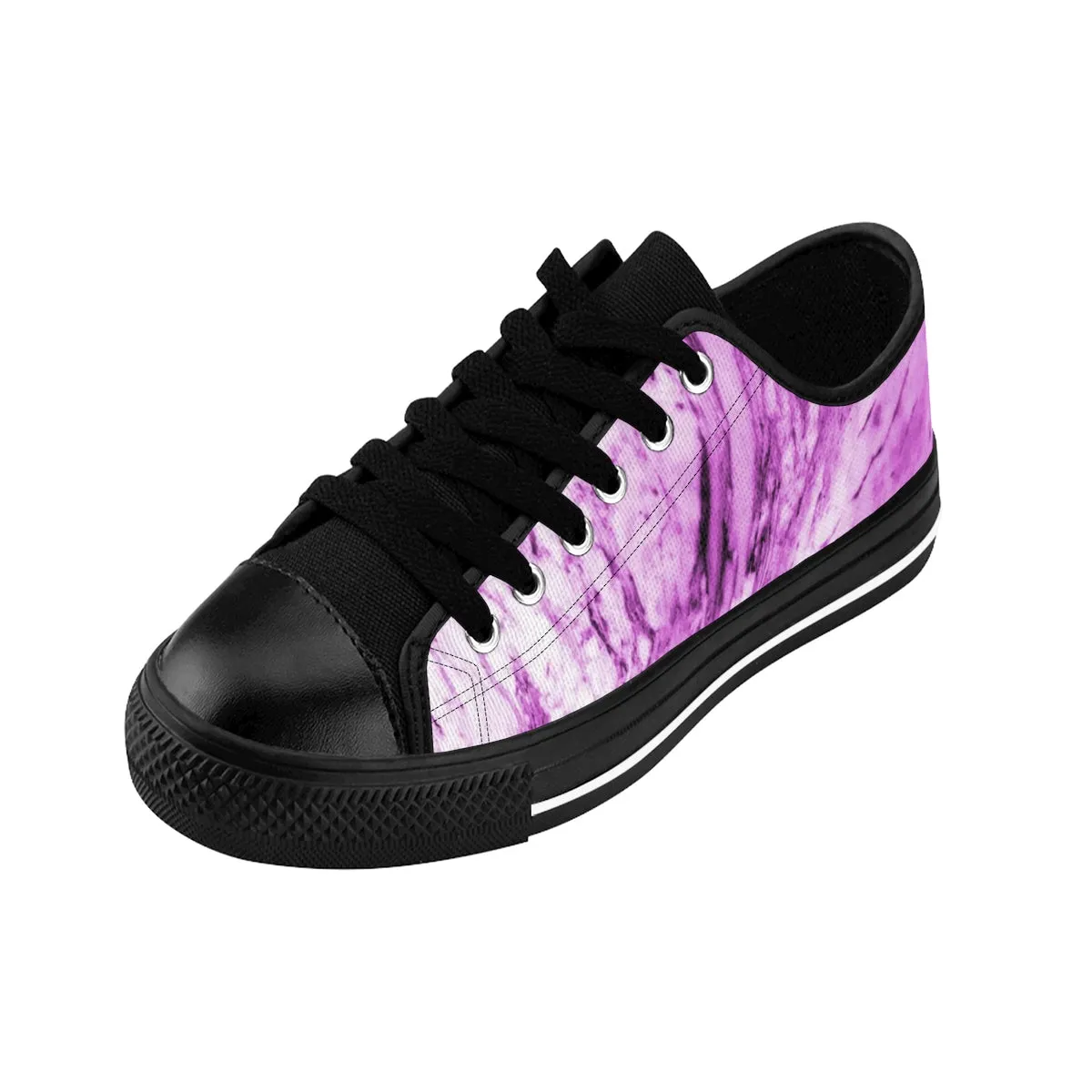 Pink Purple Marble Men's Sneakers, Modern Print Low Top Sneakers Shoes(US Size: 6-14)