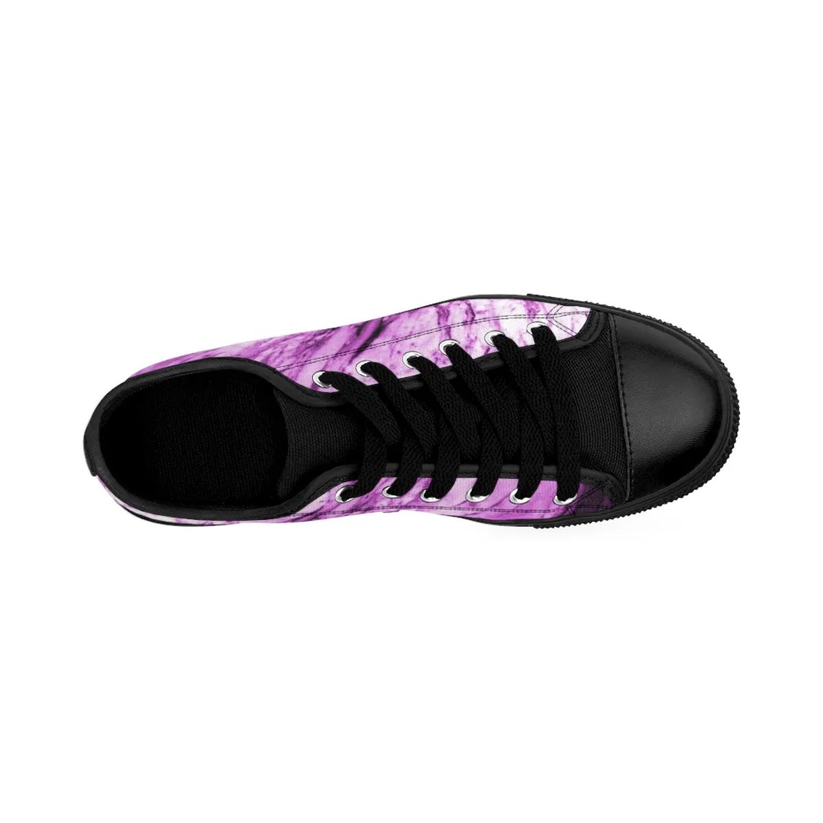 Pink Purple Marble Men's Sneakers, Modern Print Low Top Sneakers Shoes(US Size: 6-14)