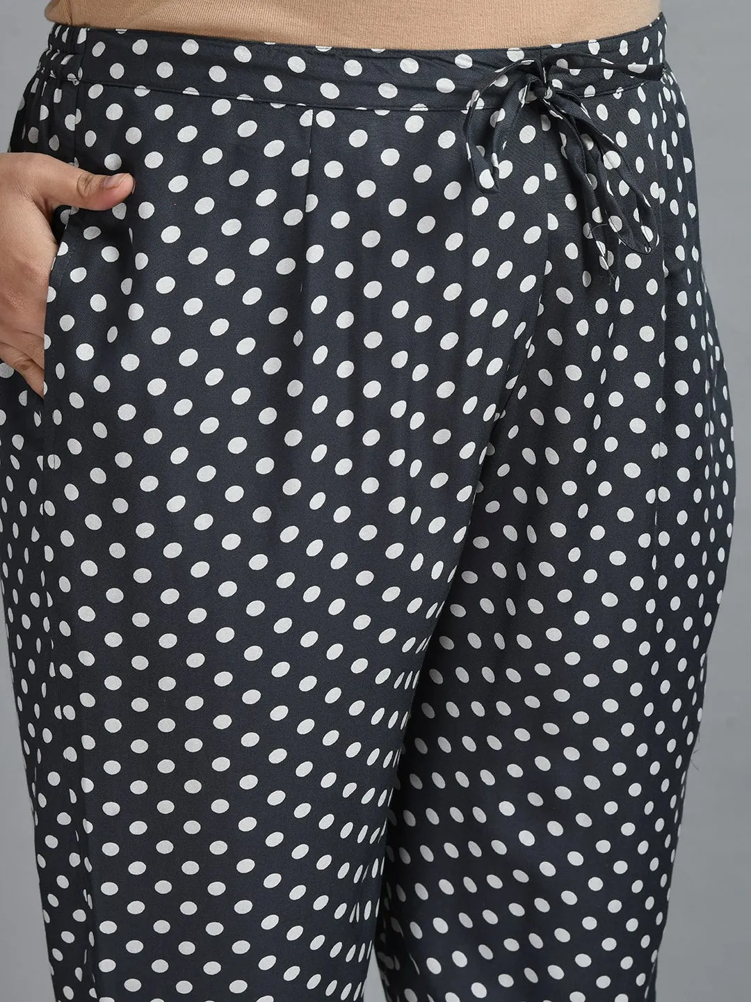 Plus Size Polka Dot Grey Co-ord set