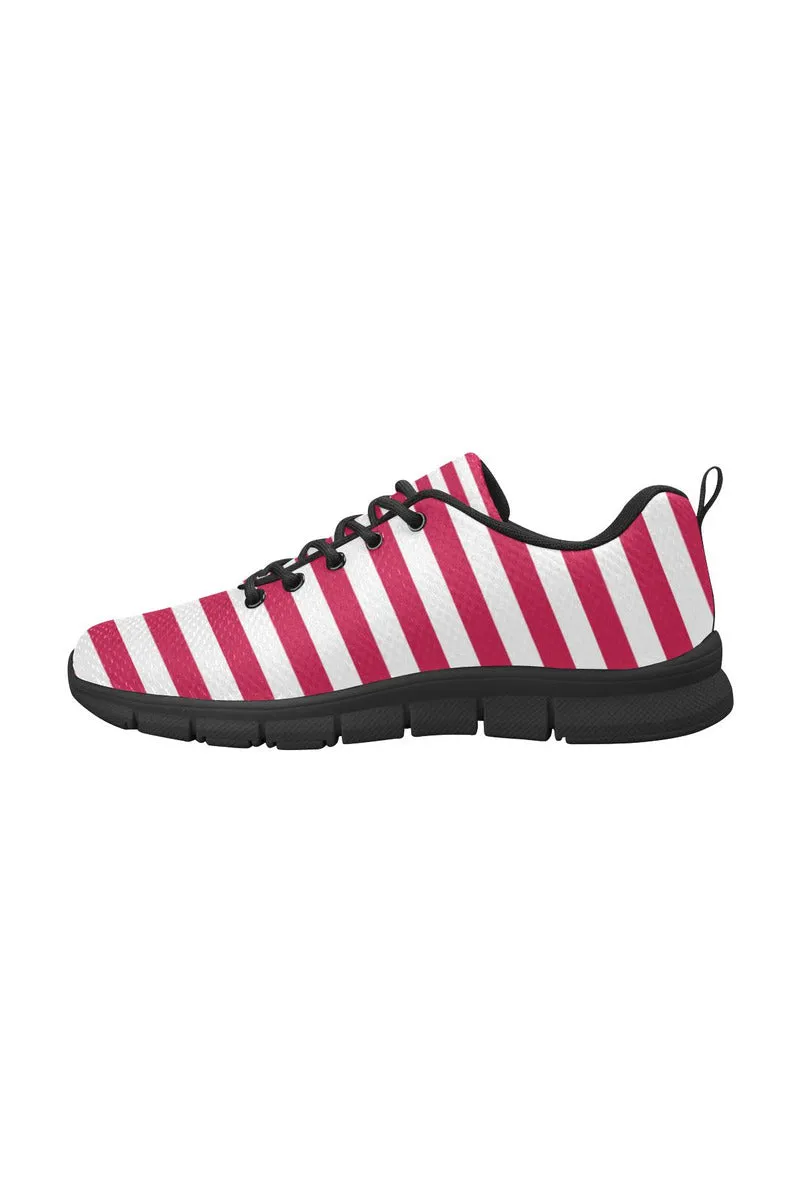 Red Stripes Women's Breathable Running Shoes (Model 055)