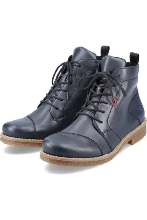 Rieker Ladies Ankle Boot73500 14 blue