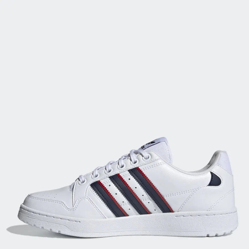 Scarpe ADIDAS Sneakers linea NY 90 Stripes in Pelle Bianco Blu e Rosso