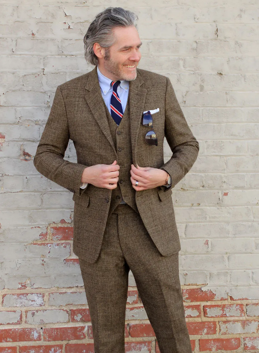 Vintage Glasgow Brown Tweed Suit