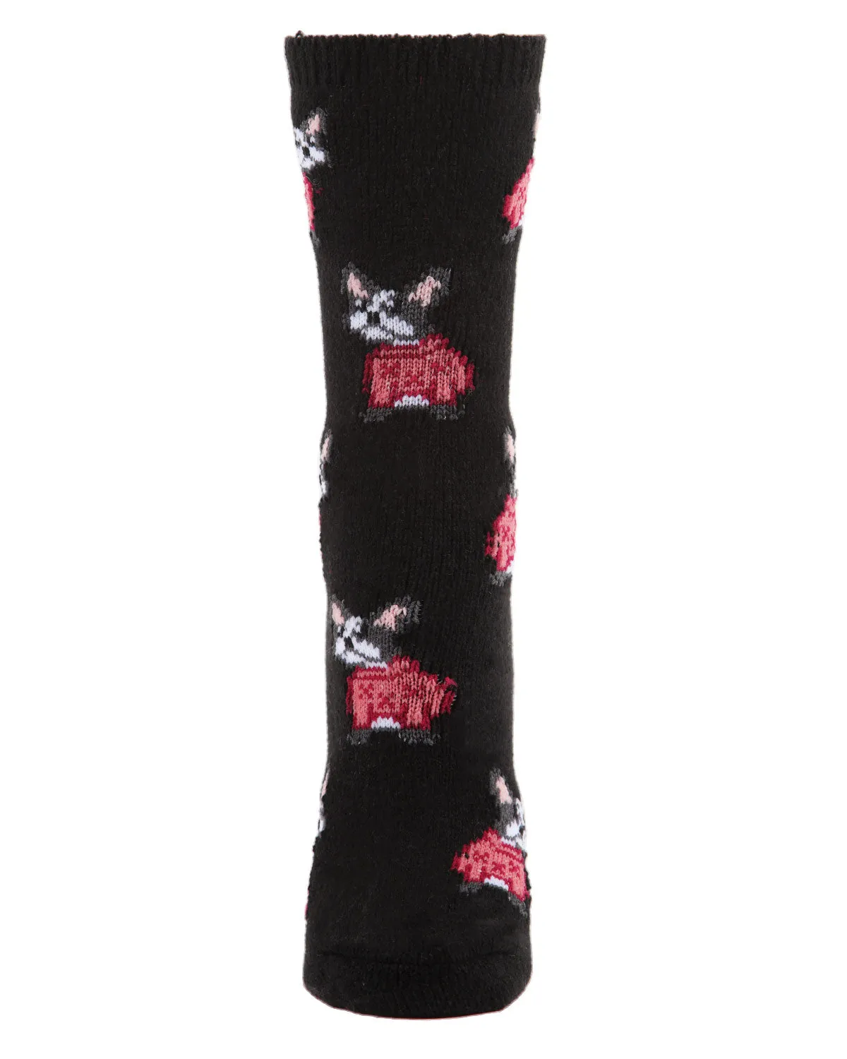 Women's Cozy Sweater Dog Novelty Boot Socks