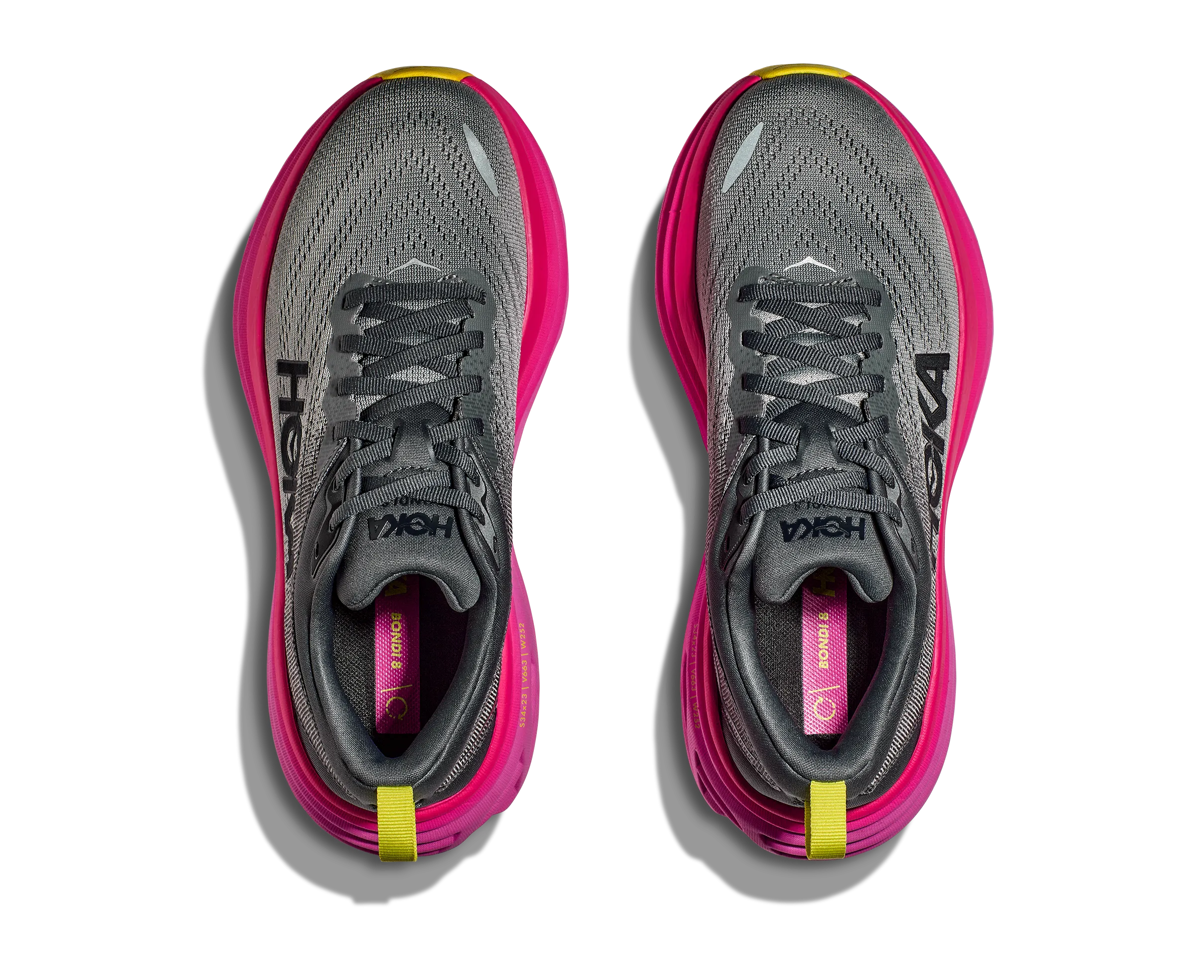 Women's Hoka Bondi 8 Color: Castlerock / Strawberry