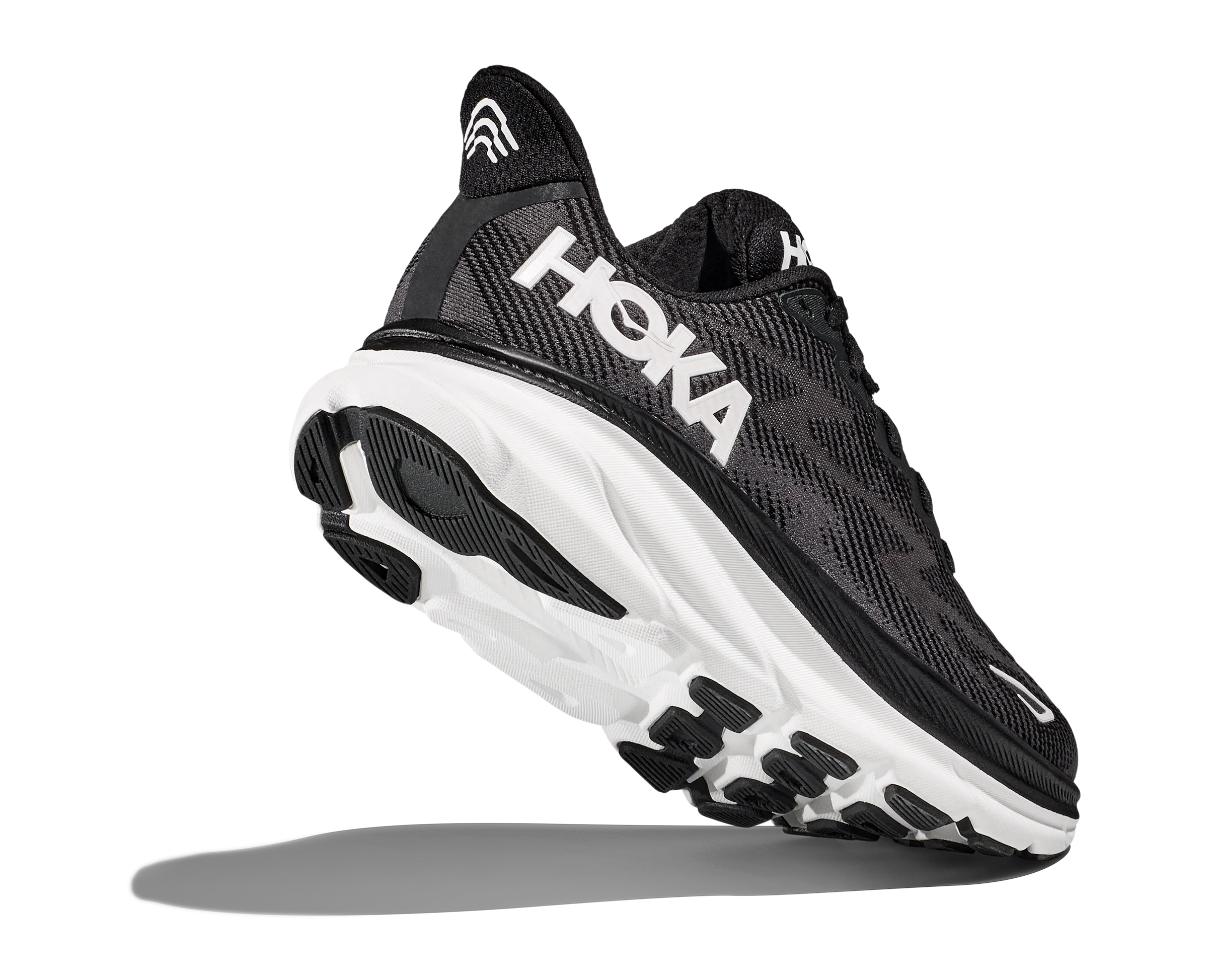 Women's Hoka Clifton 9 Color: Black/White