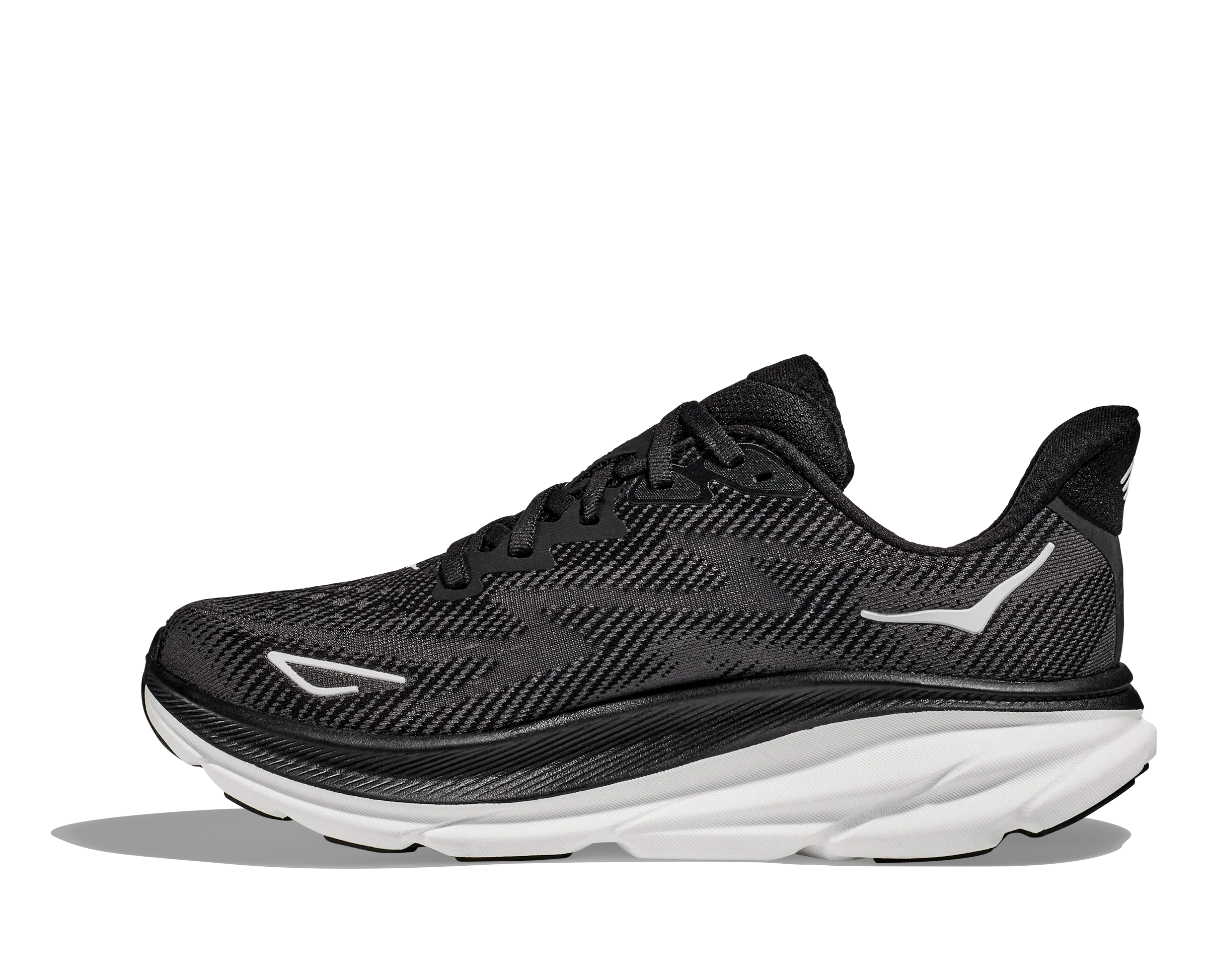 Women's Hoka Clifton 9 Color: Black/White