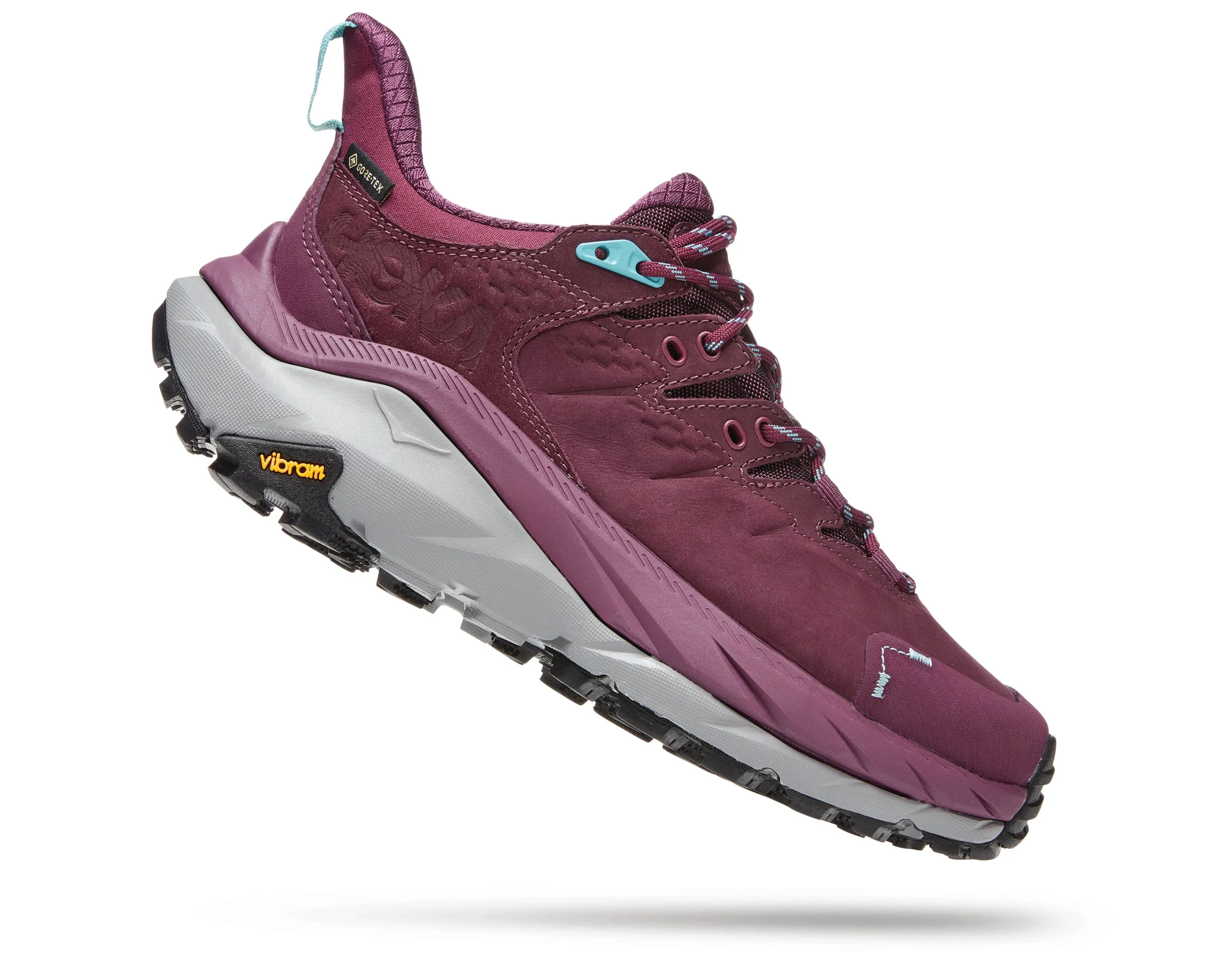 Women's Hoka Kaha 2 Low GTX Color: Grape Wine/Coastal  Shade