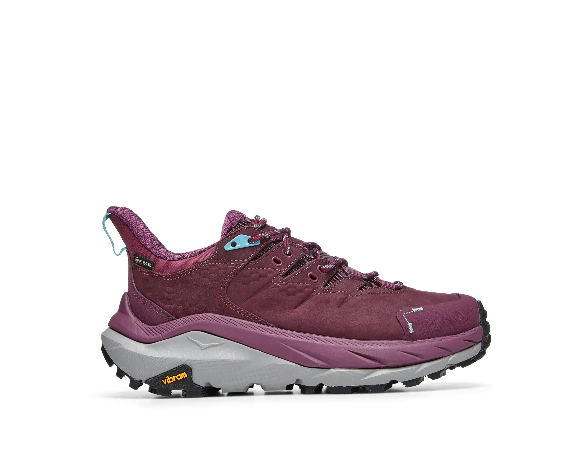 Women's Hoka Kaha 2 Low GTX Color: Grape Wine/Coastal  Shade