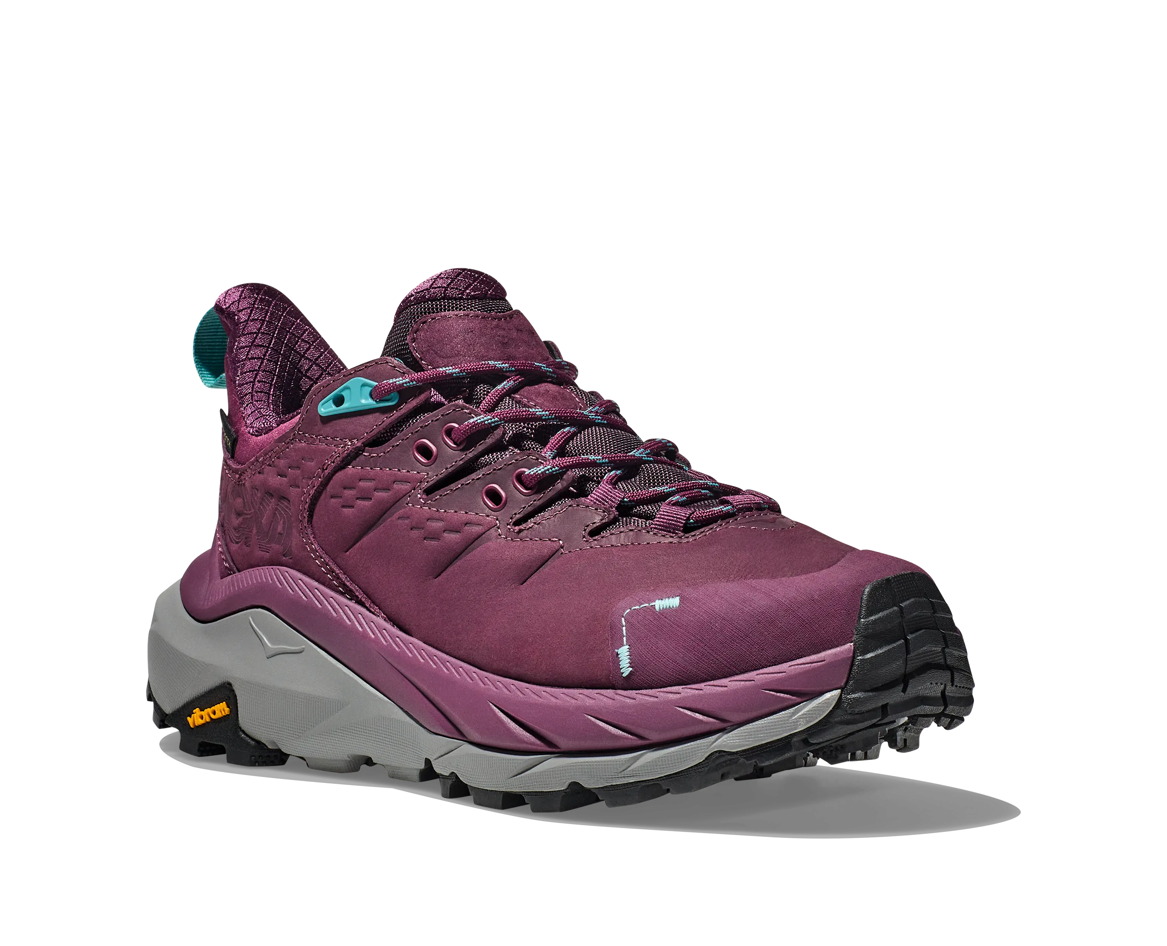 Women's Hoka Kaha 2 Low GTX Color: Grape Wine/Coastal  Shade