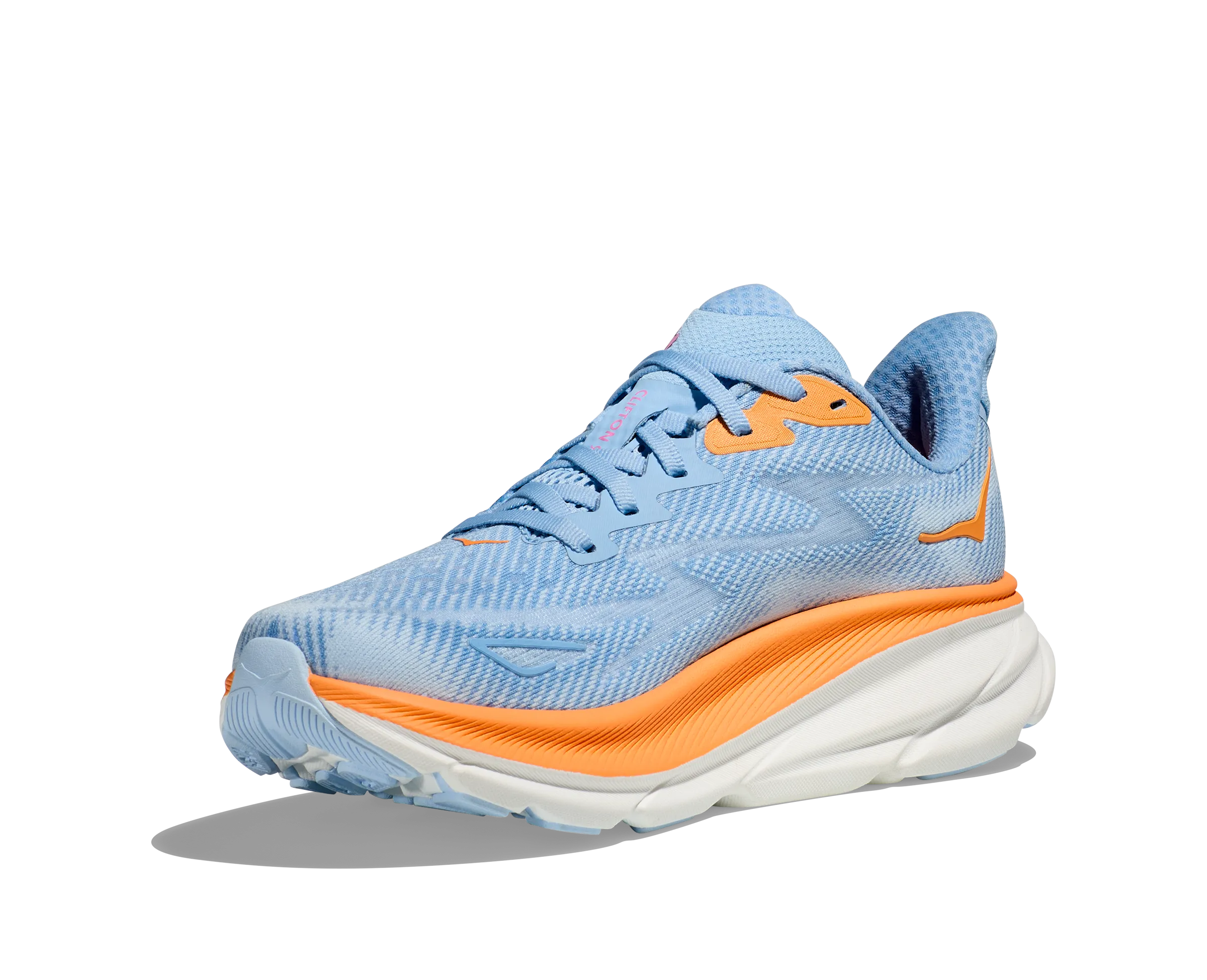 Women's Hoka One One Clifton 9 Color: Airy Blue / Ice Water